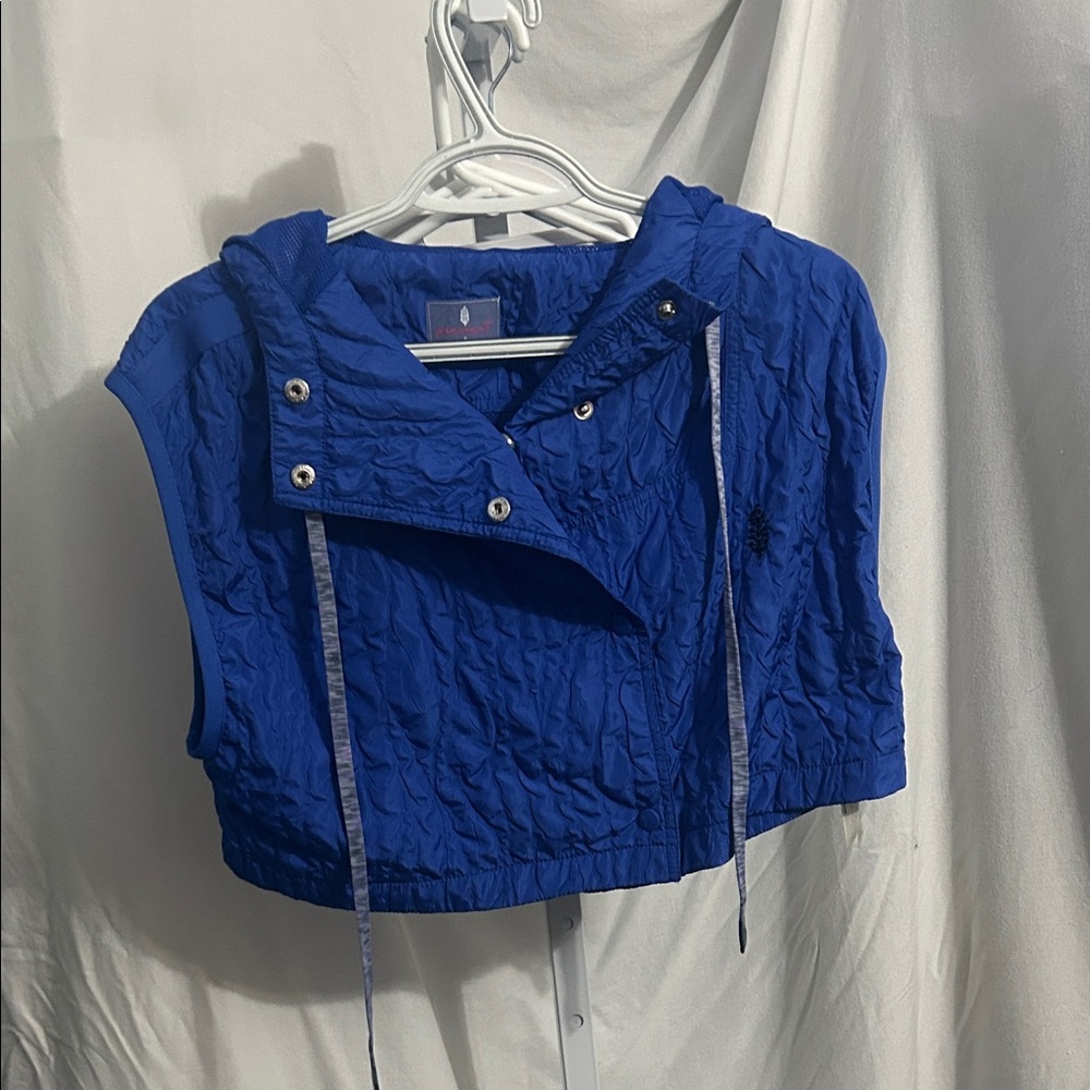 Free people Blue Hooded Vest